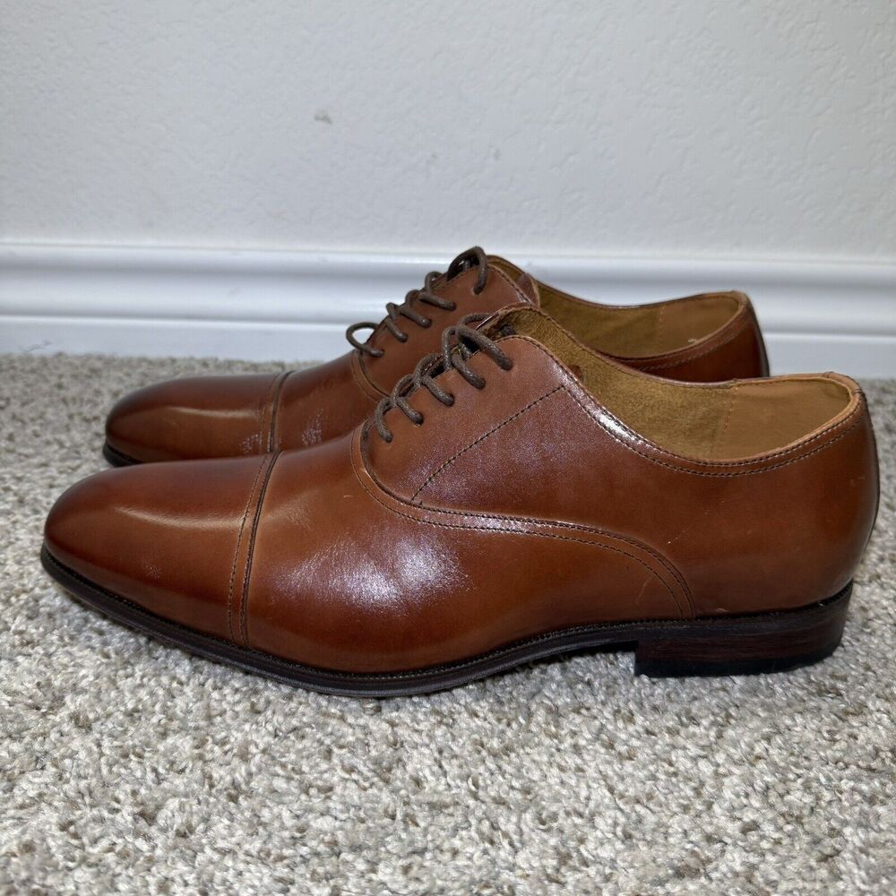 Florsheim Men's Francisco Cognac Cap-Toe Oxford 11528-221 Memory Foam Size 8.5D - Picture 3 of 10
